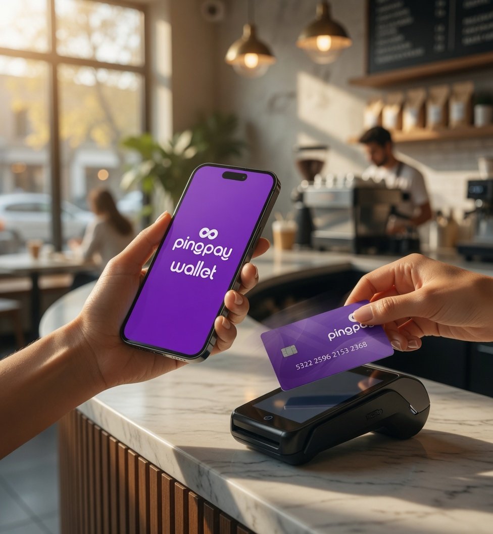 NFC tap at cafe